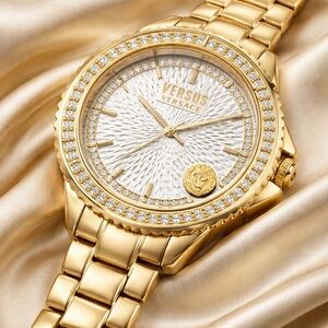 Versus Versace Gold and Silver Crystal Women's Watch